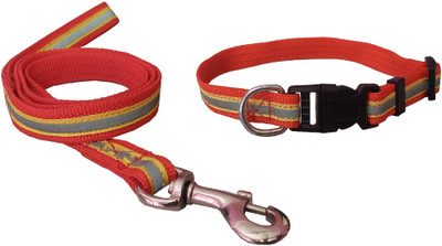 Petshop7 Reflecting Small Dog Collar & Leash Dog Collar & Leash(Small, Red)