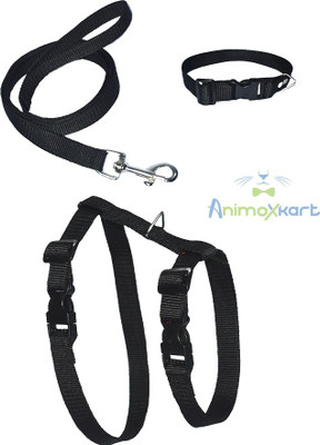 animoxkart Dog Harness & Leash(Extra Large, Black)