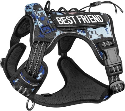 Berlin's Tactical Dog Harness, No-Pull Pet Harness with Safety Reflective Strip Dog Buckle Harness(Extra Small, Blue)