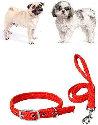 DCM PET MART Dog & Cat Collar & Leash(Medium, Multicolor)