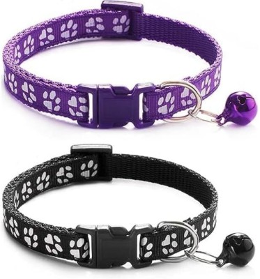 DCM PET MART Pack of 2 pcs paw Collar for Your Kitten Puppies Size 10 MM Random Color Dog & Cat Everyday Collar(Small, Multicolor)