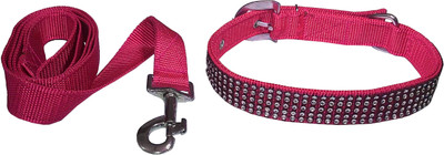 Petshop7 NylonNug CL Dog & Cat Collar & Leash(Extra Small, Pink)