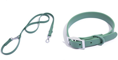 BlingPets Dog Anti Break Free pet Taction Rope/Leash & Collar Set for Your Dog Dog Collar & Leash(Large, Green)