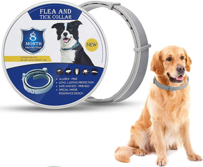 Shivay Creation All Breeds Made with Natural Ingredients Dog Flea & Tick Collar Dog & Cat Anti-tick Collar(Large, Gray)