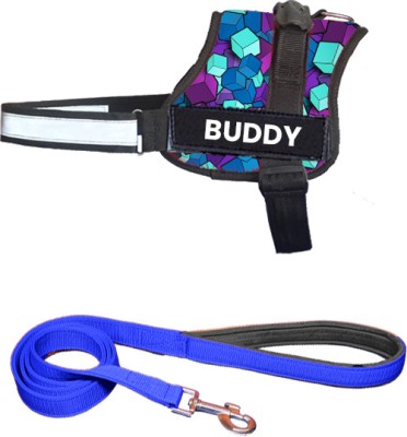ALCAZAR Dog Vest Harness Leash Combo Set (S, Recommended for 5-13KG Pet) Dog Harness & Leash(Small, DIAMOND-BLUE)