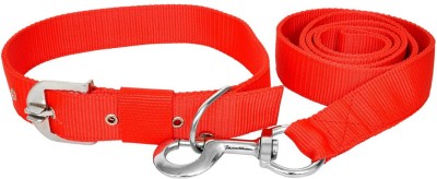 Petlia Body Belt Training Lead Dog Leash Nylon Set Combo pack 2 Small Dog Collar & Leash(Small, Red)