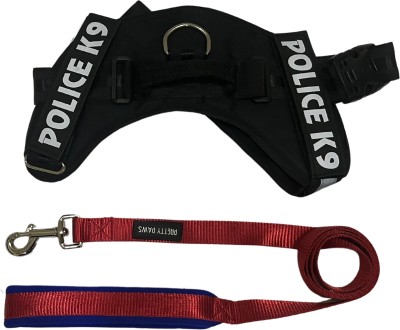 Pretty Paws Dog Harness & Leash(Large, Red)