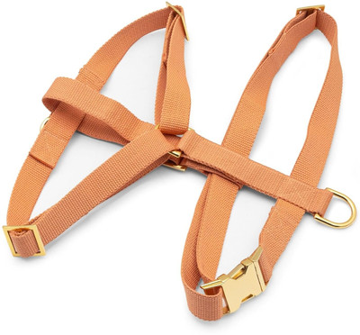 Unreasonable Pets Dog Harness Metal Hardware with Belt for Small,Medium & Large Dog Buckle Harness Dog Standard Harness(Large, Peach)