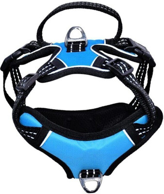 Tame Love Premium Quality Padded Harness and Leash Chest Belt Dog Safety Harness(Large, SKY BLUE)