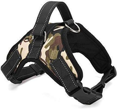 Cocker Star Body Belt Rope Combo Dog & Cat Harness & Leash(Extra Large, Army Print)
