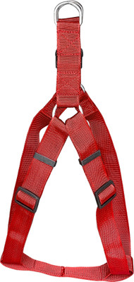 Petshop7 Nylon Plain harness Dog & Cat Buckle Harness(Extra Small, Red)