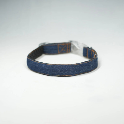 unleash Dog & Cat Everyday Collar(Small, Denim Blue Design)