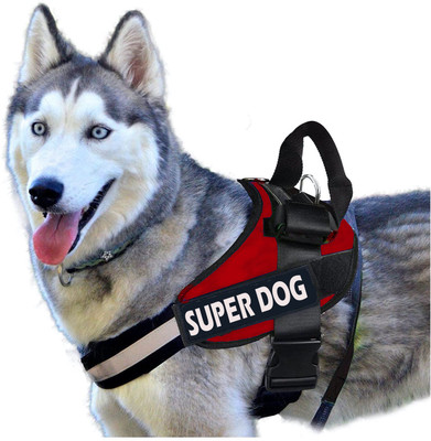 Cocker No Pull Dog Harness Adjustable Reflective Comfortable Dog Standard Harness(Medium, Red)