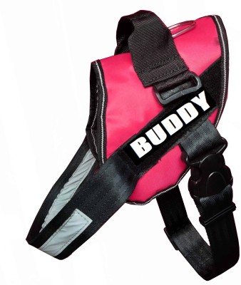 Petshop7 Premiuim Quality Safety Dog Harness Dog Buckle Harness Dog Safety Harness(Large, Pink)