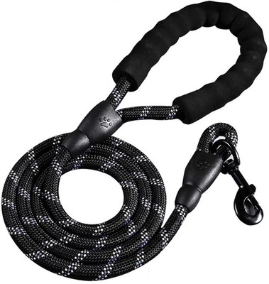 WunderVoX Highly Reflective Heavy Duty Dog Leash Dog & Cat Leash(Medium, Black)