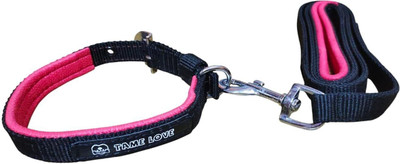 Tame Love Premium Quality Padded Harness and Leash Chest Belt Dog & Cat Collar & Leash(Large, Black)