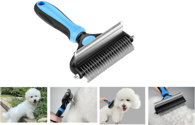 NIRMATSARAY 2 in 1 pet grooming brush for Dogs, Grooming Kit, Pet Brush(deshedding tool) Basic Comb for  Dog & Cat