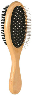 trixie Dog Double Sided Pin Brush For Dog/Cat - 21 cm Plain/ Bristle Brushes for  Dog