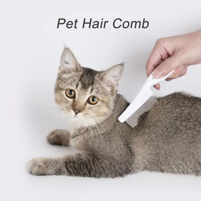 THE DDS STORE Pet Dog Cat Puppy Kitten Flea Comb Stainless Pin Hair And Fur Grooming Brush Basic Comb for  Dog & Cat