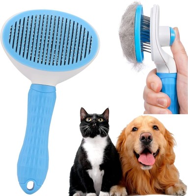 Lovely Days Self Cleaning Slicker Brush Gentle Soft Effective Steel Needle Dog Shedding Comb Basic Comb for  Mouse, Horse, Dog & Cat