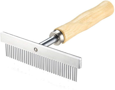 THE DDS STORE Dog and Cat Wooden Handle Stainless Steel Teeth Anti Shedding Comb Basic Comb for  Dog, Cat