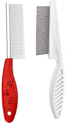 S.Blaze Single Sided Stainless Steel Dog Comb with Flea Comb For Basic Comb for  Dog & Cat