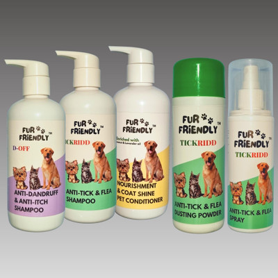 FUR FRIENDLY FF-AT300mlSH1-AD300mlSH1-CS300mlCD1-AT100gmPW1-AT200mlSP1-5 Pet Conditioner(1200 ml)