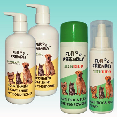 FUR FRIENDLY FF-CS300mlCD2-AT100gmPW1-AT200mlSP1-4 Pet Conditioner(900 ml)