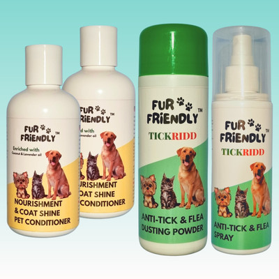 FUR FRIENDLY FF-CS200mlCD2-AT100gmPW1-AT200mlSP1-4 Pet Conditioner(700 ml)