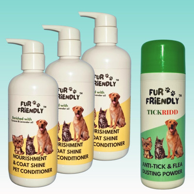 FUR FRIENDLY FF-CS300mlCD3-AT100gmPW1-4 Pet Conditioner(400 ml)