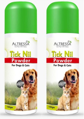 ALTRESSA Tick Nil Pet Powder (140gm)Relaxing For dogs & Cats Pet Powder Pack of 2 Deodorizer(180 ml, Pack of 2)