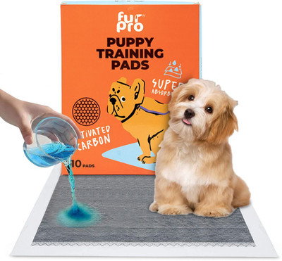 Furpro Puppy Toilet Training Pee Pad|Leak Proof Odour Free Mat 60x60cm 10Pieces Disposable Dog Diapers(Pack of 1 L)