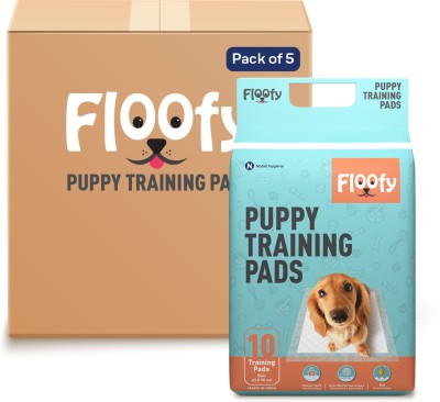 FLOOFY Puppy Training Pads with Leak-Proof Quick-Dry Design (60 X 90 CM) Disposable Dog Diapers(Pack of 50 XL)