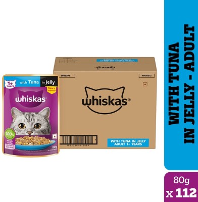 Whiskas (1+ Years) Tuna 8.96 kg (112x0.08 kg) Wet Adult Cat Food