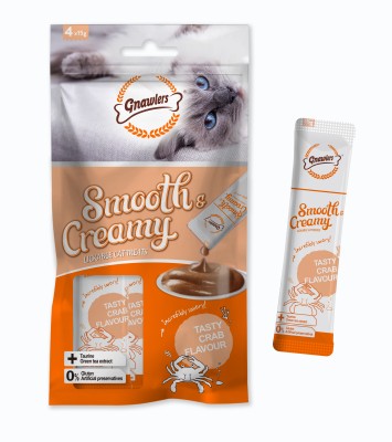 Gnawlers Smooth Creamy Treats Combo Crab x6 Sold by DogsNCats Crab 0.36 kg (6x0.06 kg) Wet Adult, Senior, Young Cat Food