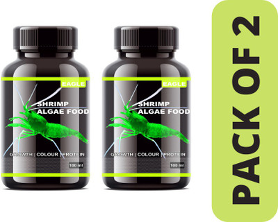 Horizone Eagle Shrimp Algae Food 100ML (Pack of 2) |Growth | Colour | Protein 0.2 kg (2x0.1 kg) Dry Adult, New Born, Senior, Young Fish Food
