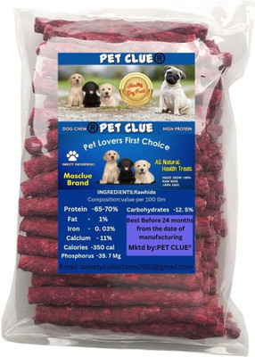 Pet Clue Dog Mutton Munchy 500 Gm Healthy Chew Stick Mutton Flavour Dog Treat Mutton Mutton Dog Chew(500 g, Pack of 1)