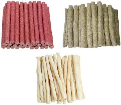 Blacknose Dog Chew Mutton & Natural Munchy And Twisted White Stick Each - 600 Gm Pack Chicken 1.8 kg (3x0.6 kg) Dry Adult, New Born, Senior, Young Dog Food