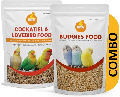 BOLTZ Combo of Budgies Bird Food 1.2 Kg and Cockatiel & Lovebird 1.2 Kg Bird food 2.4 kg Dry Adult Bird Food