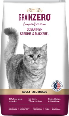 SIGNATURE Grain Zero Ocean Fish, Sardine, and Mackeral 7 kg Dry Adult Cat Food