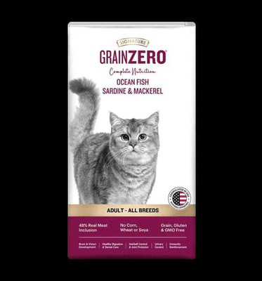 Signature Grainzero ocean fish adult-all breed Mackeral 1.2 kg Dry Adult, Senior Cat Food