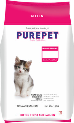 purepet Kitten Tuna and Salmon 1.2 kg Dry Young Cat Food