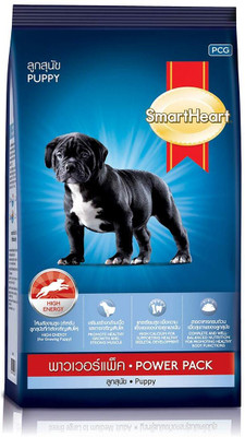 smart heart SmartHeart Puppy Dry Dog Food Power Pack 1 Kg Meat 1 kg Dry New Born Dog Food
