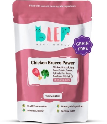 BLEP Human Grade Chicken Brocco Pawer Fresh Food (300gmX7) | Full Meal & Topper Chicken 2.1 kg Wet Adult, Senior, Young Dog Food