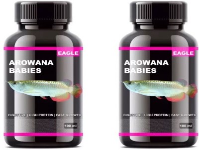 EAGLE Arowana (100ml) Fish Food for Growth and Color 2 in 1 Combo 0.1 kg (2x0.05 kg) Dry Adult, Senior, Young Fish Food