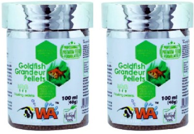 wa Goldfish Grandeur Pellets 100ml | Pack of 2 | 0.2 kg (2x0.1 kg) Dry Young Fish Food
