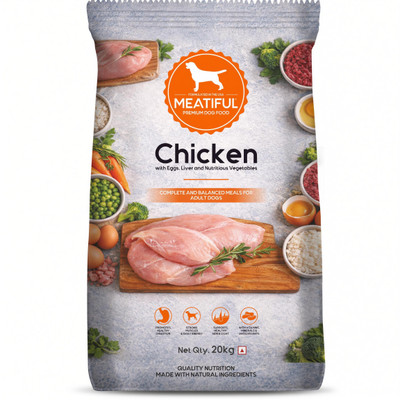 Meatiful Chicken with Eggs, Liver and Nutritious Vegetables Chicken 20 kg Dry Adult Dog Food