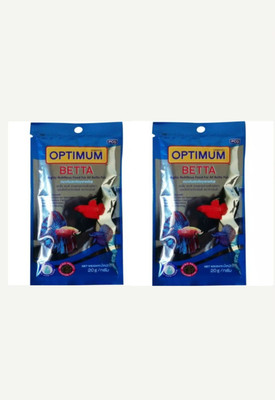 Optimum Betta Fish Food (Pack of 2) (20 gm) 0.04 kg (2x0.02 kg) Dry Adult Fish Food