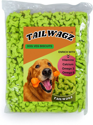 TAILWAGZ Veg Puppy Biscuits Fresh Baked Joyful Treats Made With Fresh Vegetable 0.45 kg Dry Adult, Young, Senior, Adult Dog Food