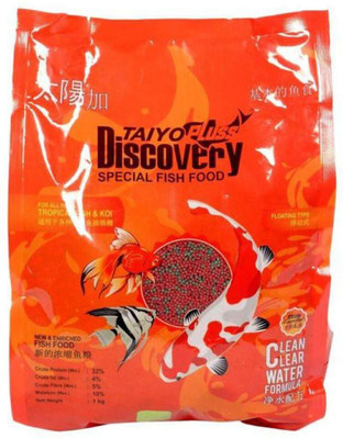 Taiyo Pluss Discovery 1 KG FISH FOOD Tropical Fruit 1 kg Dry New Born, Young, Adult Fish Food